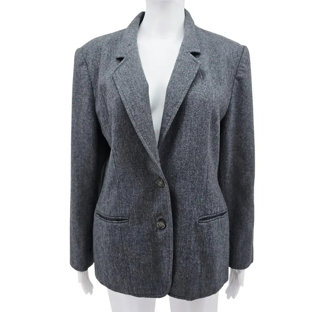 Pendleton 1975 Women's Wool Blazer Jacket Gray 12